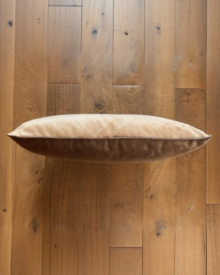 Double Sided Velvet Pillow Mink/Ivory